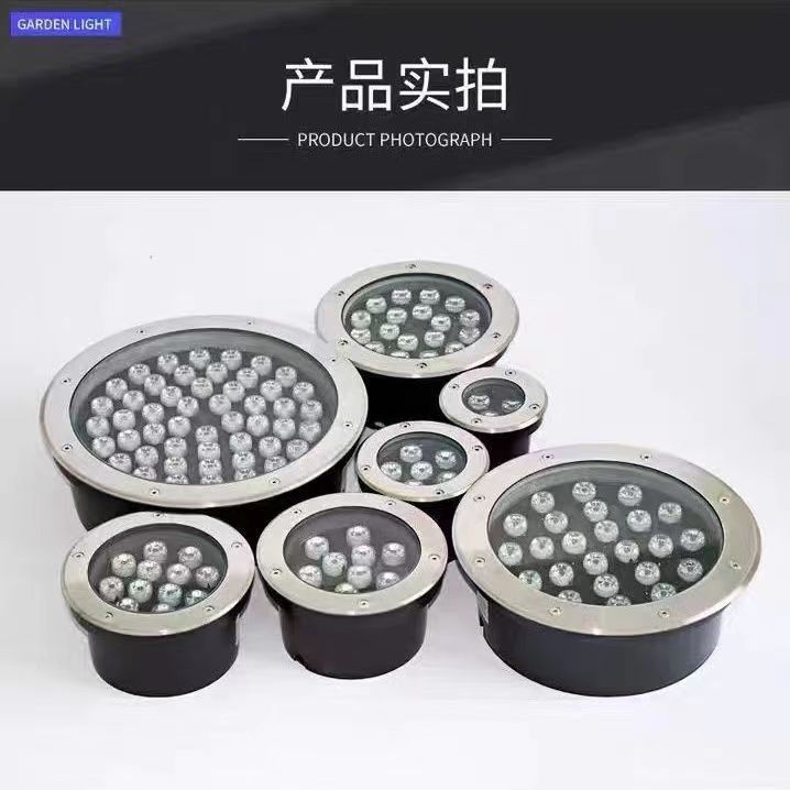 Ground lights, embedded ground lights, outdoor waterproof LED lawn lights, garden courtyard lights, ground lights, square landscape lights details Picture
