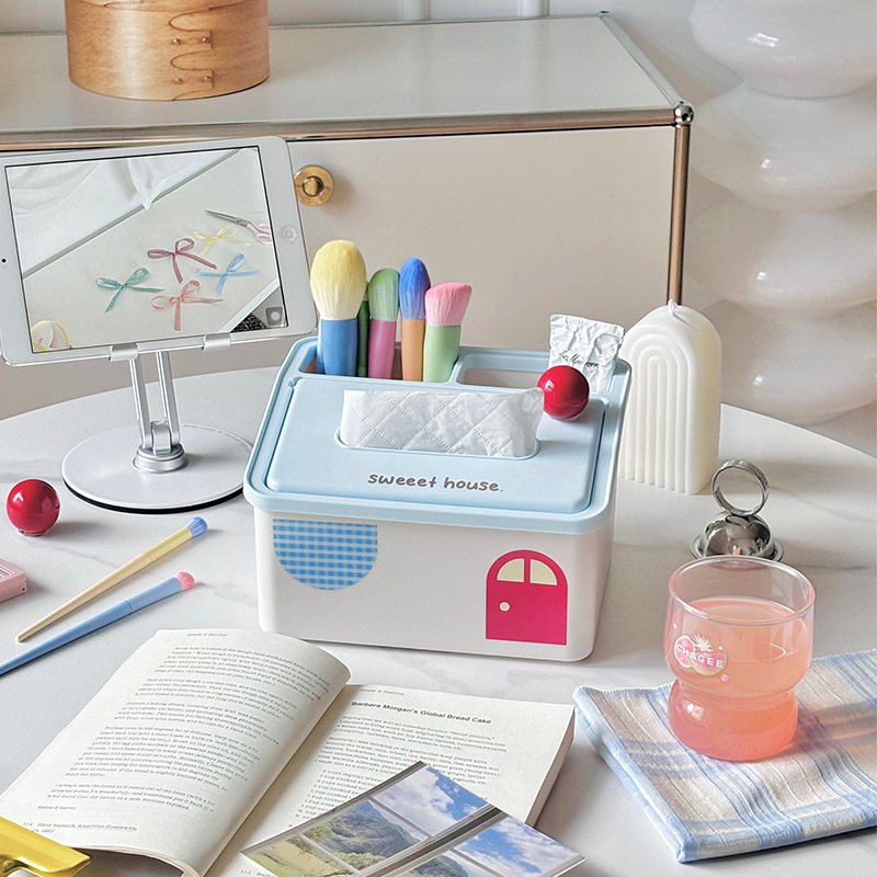 J06-7045 Home Creative multi-functional Tissue box, living room large-capacity tissue box, bedroom desktop simple style miscellaneous storage box