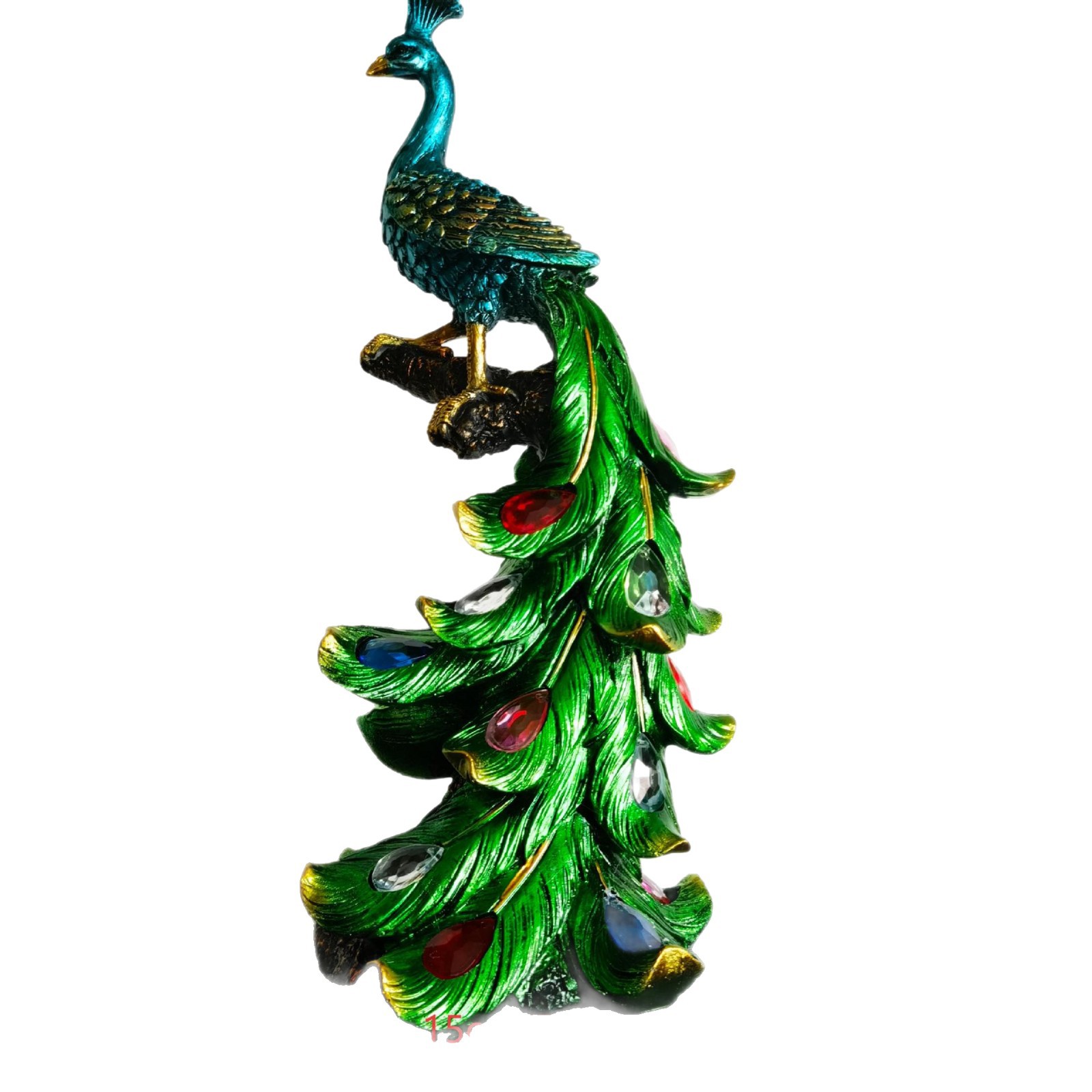 Solar-powered peacock statue lamp, creative and fashionable home, phoenix decoration, cross-border garden, courtyard, outdoor handicrafts Item Picture