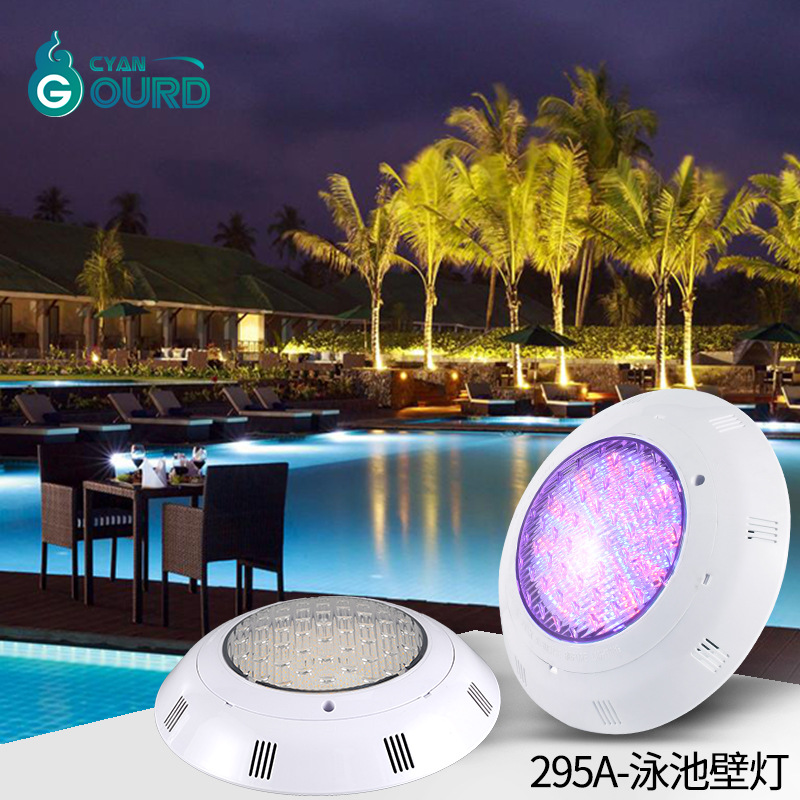 Outdoor IP68 wall-mounted 35w underwater swimming pool lamp, 12V wireless remote control, seven-color RGB surface mount type pool wall lamp details Picture