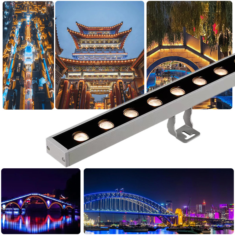 Wholesale led wall-washing lights, outdoor waterproof building lighting, villa and hotel exterior wall engineering lighting, 24v linear lights Specification drawing