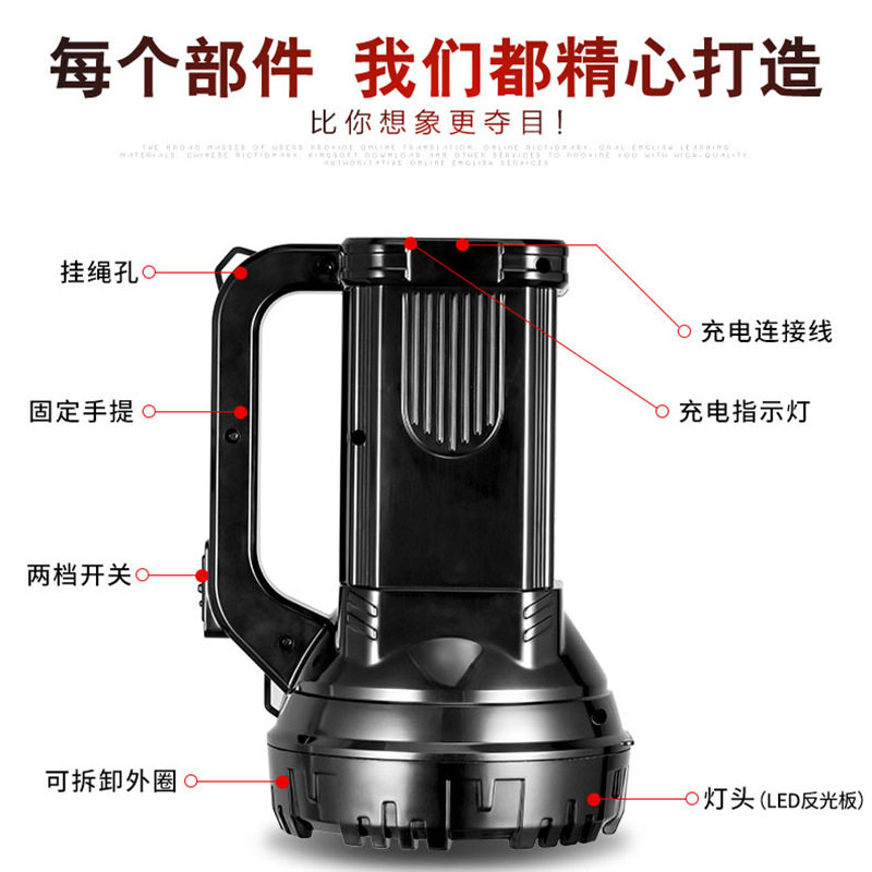 Jiuliang LED Flashlight 7320 High-intensity rechargeable high-brightness searchlight Outdoor portable miner's lamp Household emergency light Application Scenario