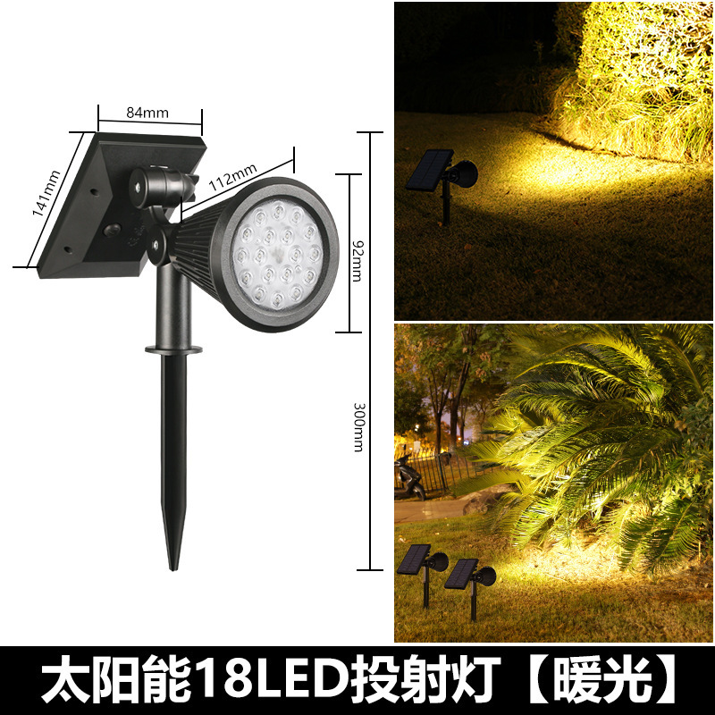 New cross-border solar spotlights, landscape tree floodlights, outdoor waterproof led ultra-bright villa courtyard lights Application Scenario