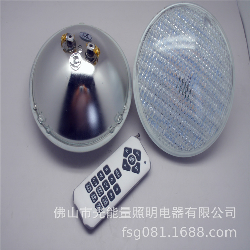 Waterproof PAR light PAR56 underwater light, seven-color RGB with remote control embedded pool landscape light, 12V IP68 Application Scenario