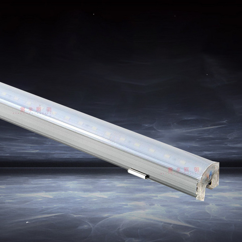 led strip lights, outdoor building, bridge, hotel exterior wall lighting project, waterproof guardrail tubes, yellow contour light strips details Picture