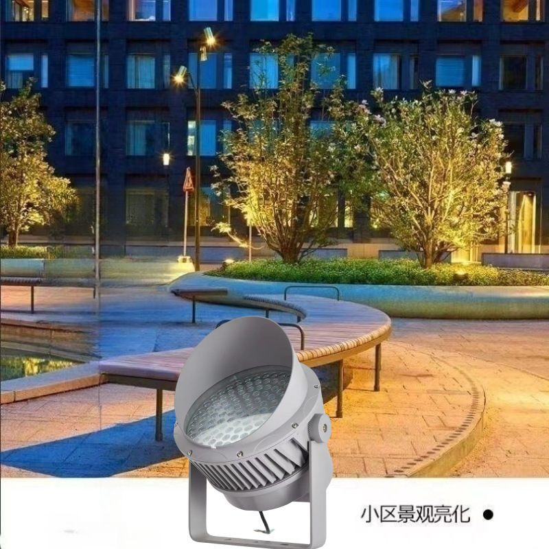 LED outdoor floodlights, park, grassland and garden waterproof tree lights, 24W, 36W, 56W, 100 round spotlights Specification drawing