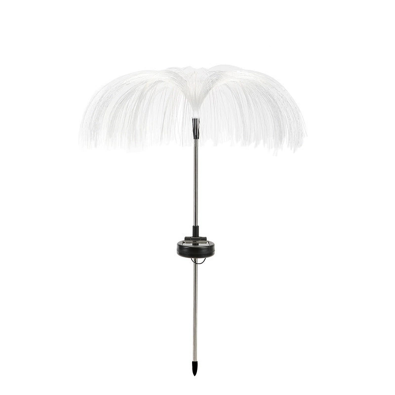 Solar-powered seven-color optical fiber jellyfish light, garden villa ground-mounted lawn light, outdoor waterproof led ambient light Item Picture
