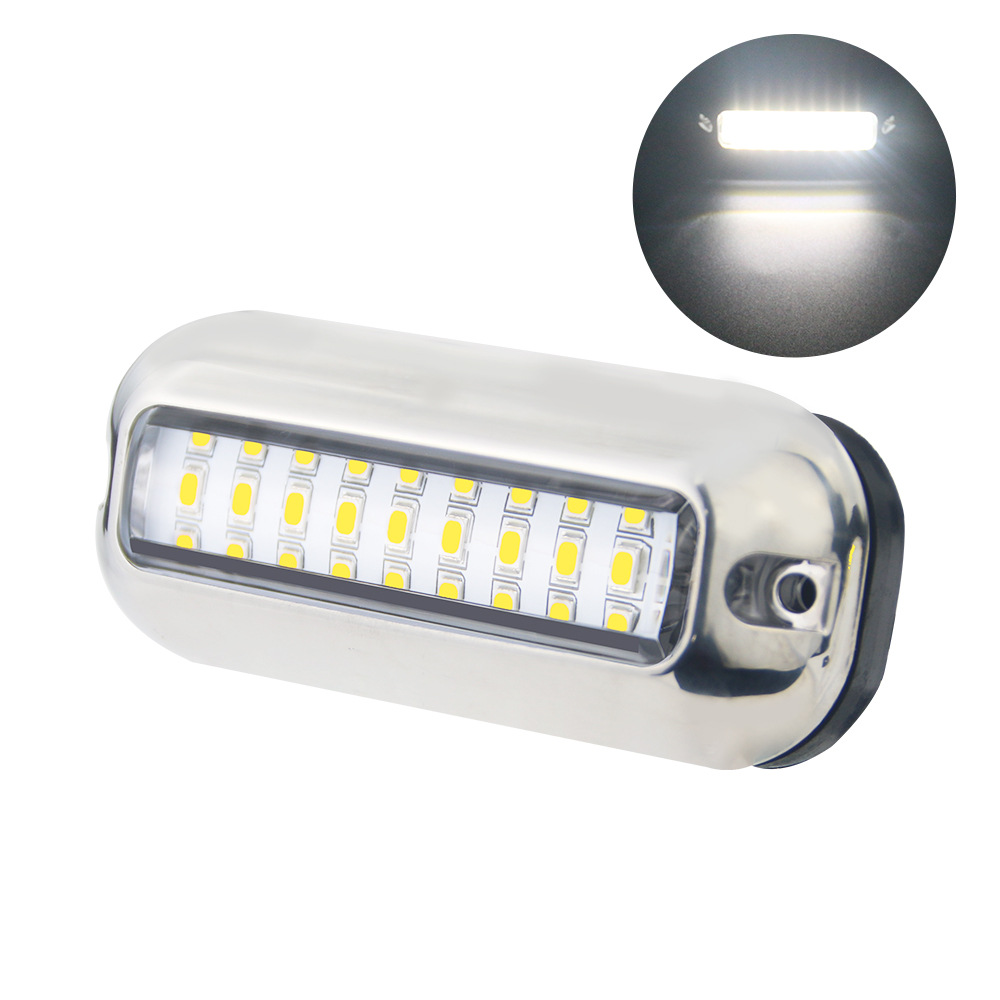 LED lights, yacht lights, Marine lights, stainless steel 316 underwater lights, 10-30V white light, blue light, green light, IP68 Item Picture