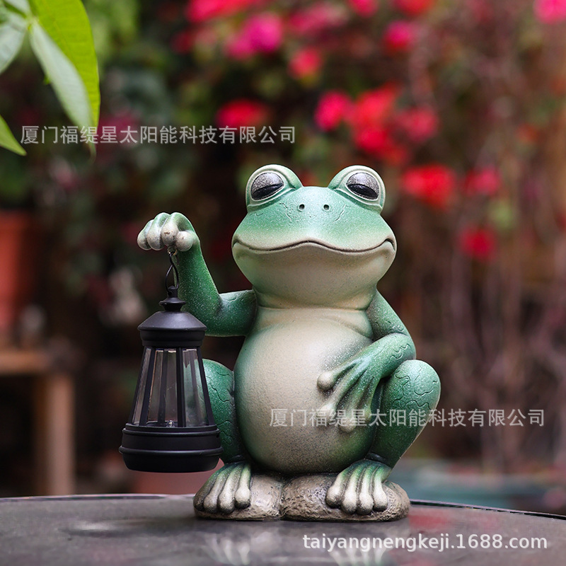 Cross-border solar animal lamps, outdoor simulation frog lanterns, cute garden and courtyard ornaments, resin handicrafts Application Scenario