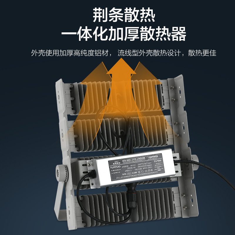 led floodlights, waterproof outdoor 100W / 200W module tunnel lights, football, basketball courts, squares and construction site lighting fixtures Application Scenario