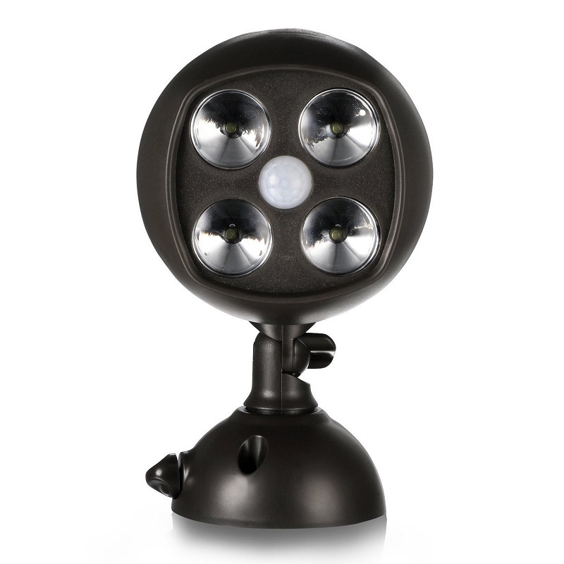 Factory direct sale of owl garage spotlights with 4LED infrared 360-degree rotating sensor wall lamps and energy-saving street lamps for courtyards Item Picture