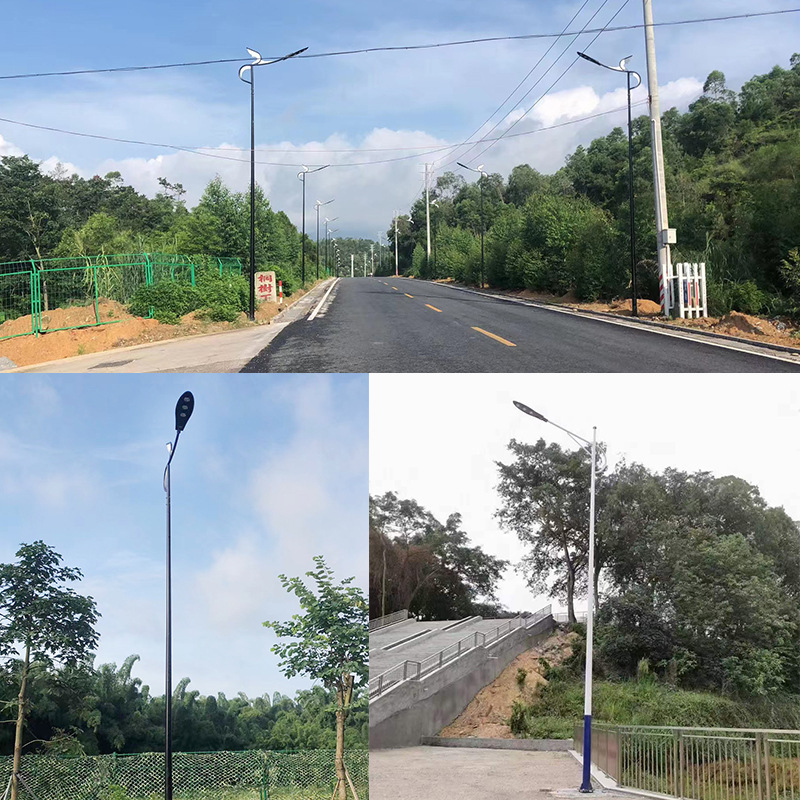 Cross-border wholesale 100w outdoor high-brightness rural sword single and double arm city power street lamps led ultra-bright 6-meter engineering street lamps Application Scenario