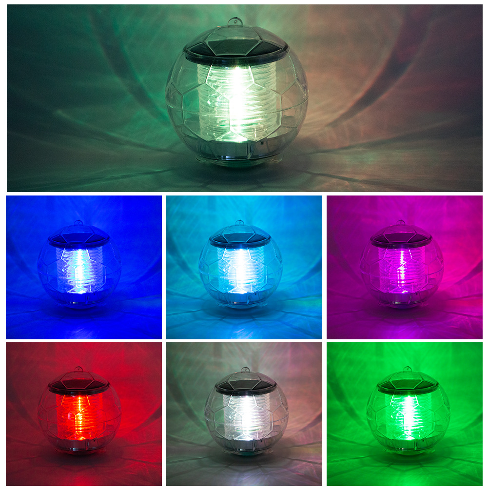 LED Solar Floating Yard Light, seven-color floating ball garden light details Picture