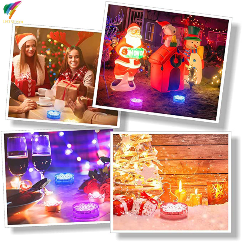 Underwater lights, LED diving floating lights, RGB seven-color bathtub lights, pumpkin lights, aquarium waterproof fish tank lights, swimming pool lights Application Scenario
