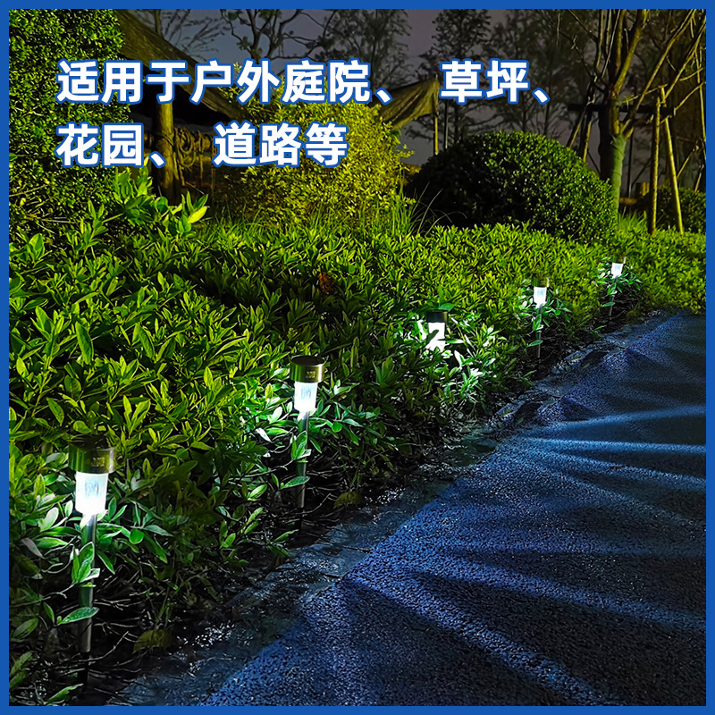 Hot-selling outdoor lights, waterproof lighting, lawn lights, camping lights, stainless steel solar garden lights, lawn outdoor scene lights Specification drawing