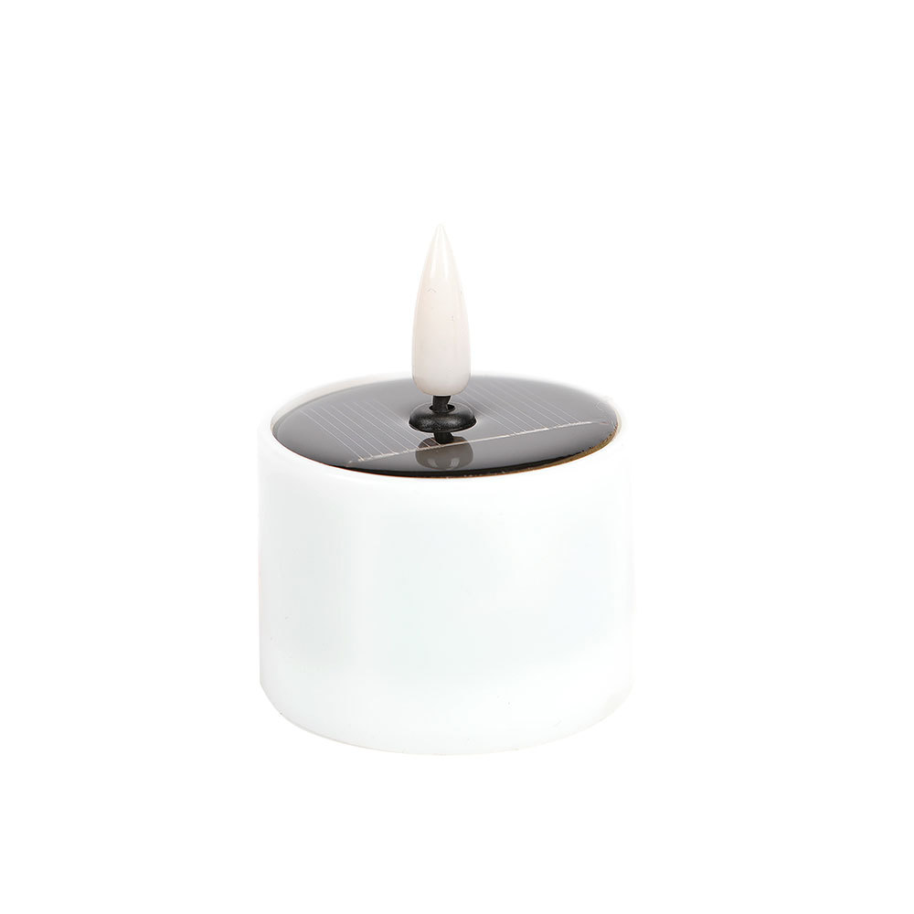 Amazon LED electronic candles, round candle lights, outdoor waterproof solar simulation candle lights, festival decoration Item Picture