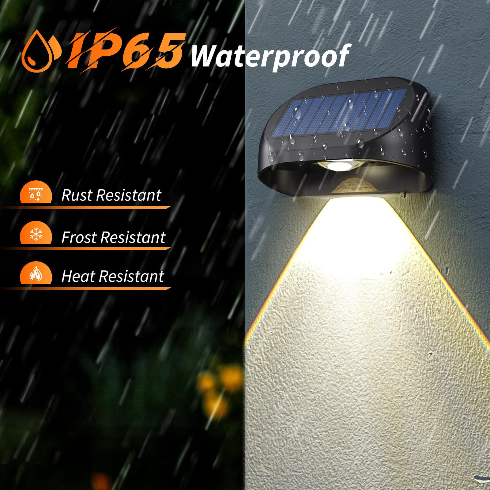 Cross-border supply solar outdoor garden lights, LED solar fence lights, garden and courtyard decorative fence lights Specification drawing