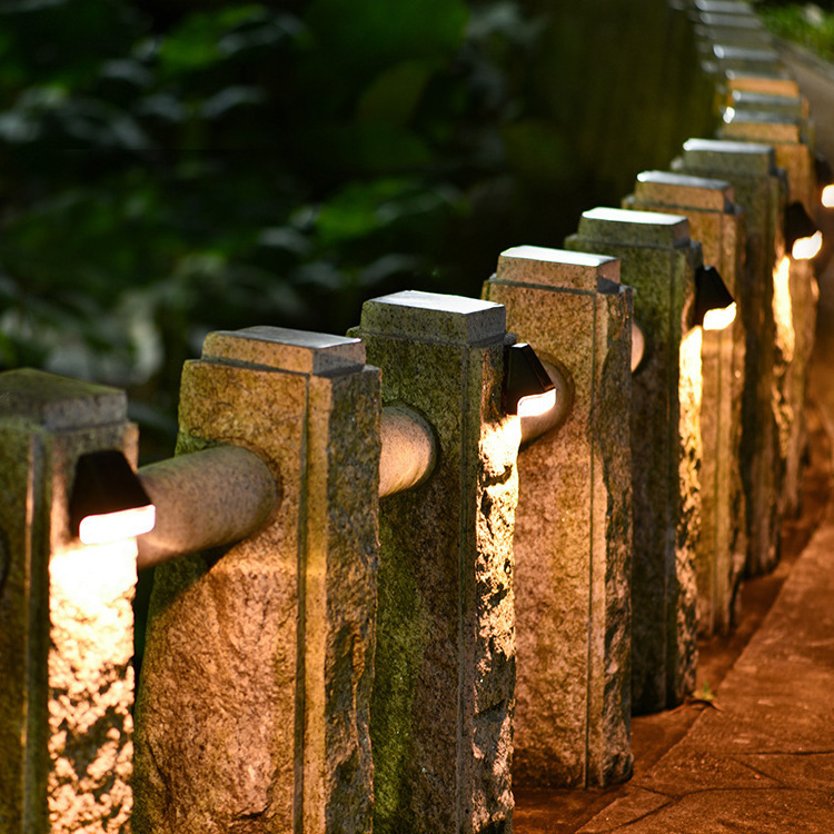 Cross-border solar wall lamps, outdoor rainproof courtyard and garden decoration, staircase and step lights, fence and fence LED wall lamps Application Scenario