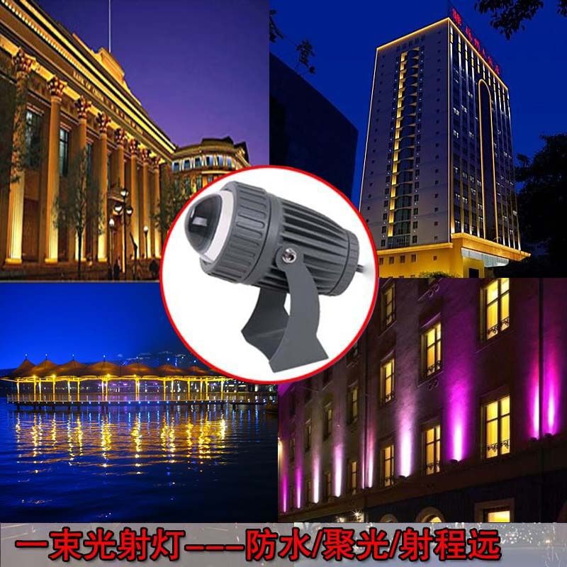 LED beam floodlight, spotlight, outdoor waterproof, hotel Roman column, exterior wall lighting beam column light details Picture