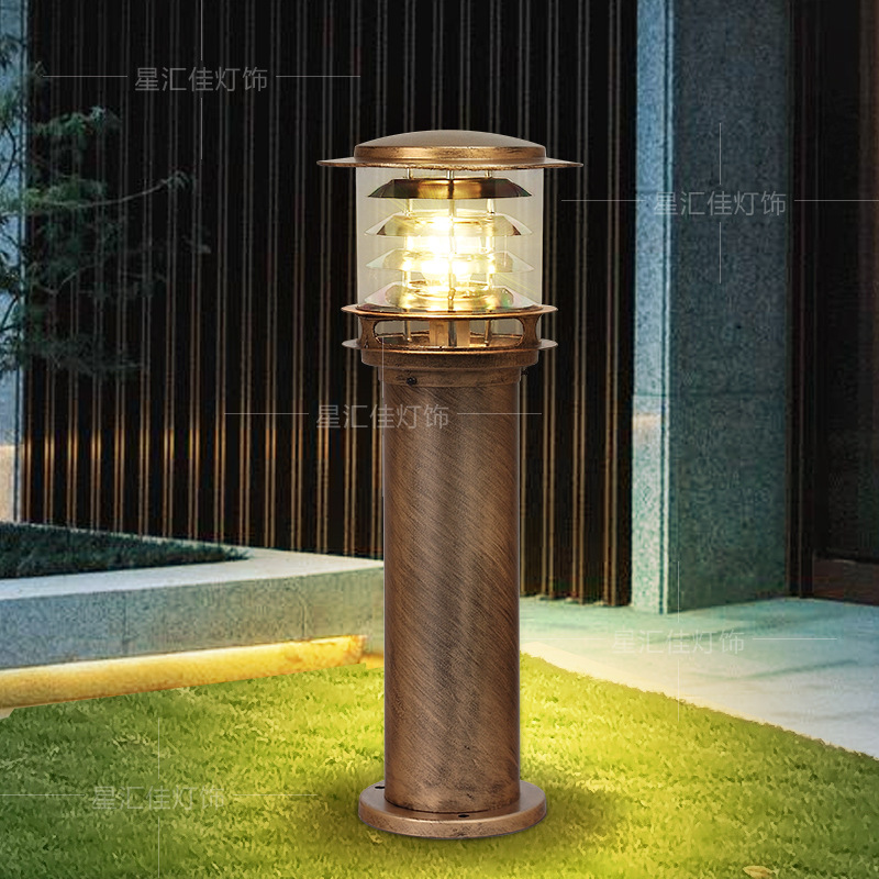 Waterproof outdoor simple and modern garden villa household community lawn floor led ultra-bright outdoor courtyard lamp details Picture
