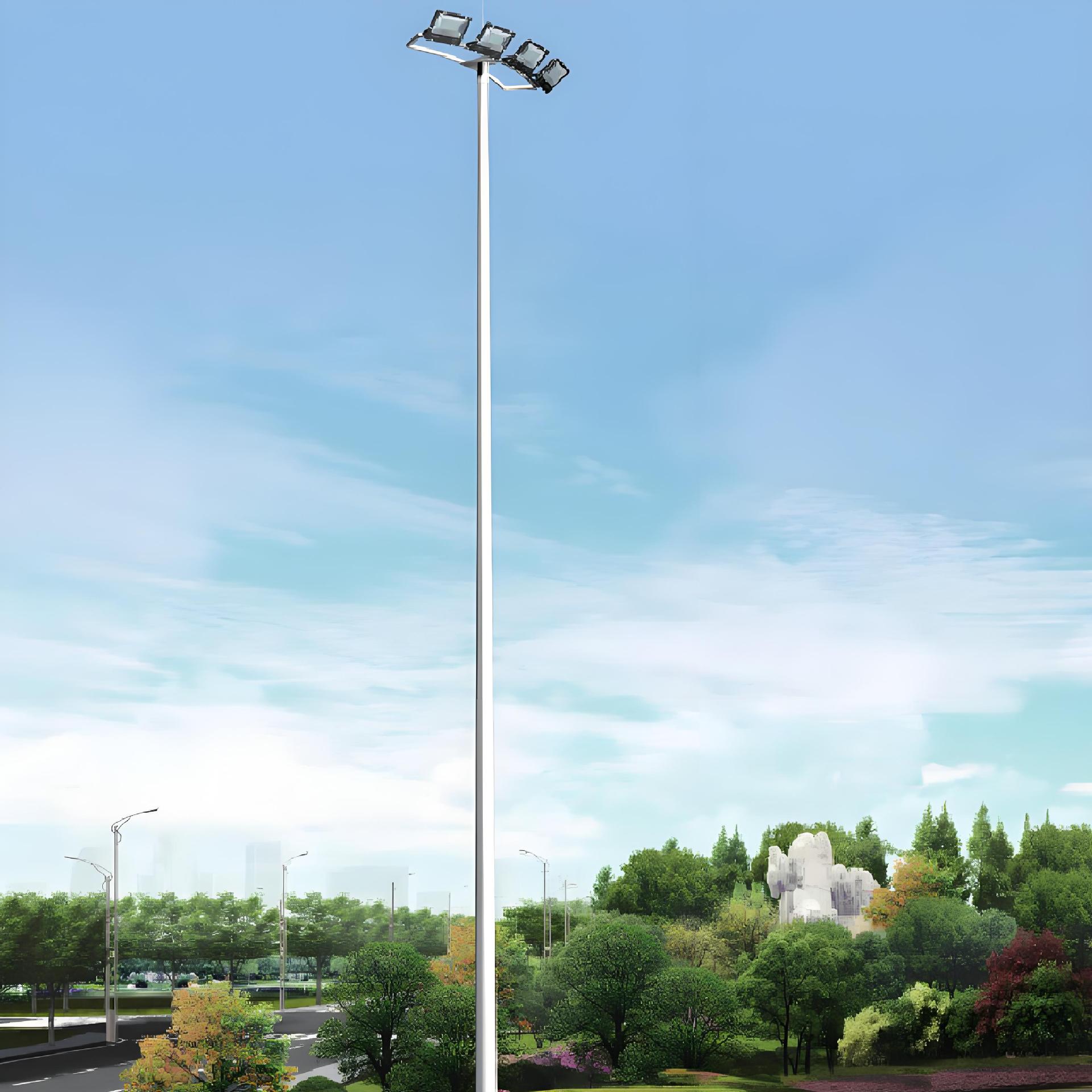 12-15 meters high mast lights, urban intersection road lighting lamps, outdoor floor-standing high mast lights, Gao Meihua Lighting fixtures Specification drawing