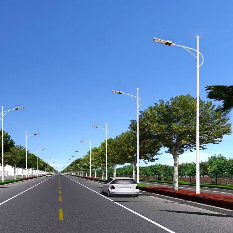 Single-arm street lamps, outdoor lighting street lamp manufacturers, rural road lighting 6-meter, 7-meter, 8-meter single-arm street lamp poles Application Scenario