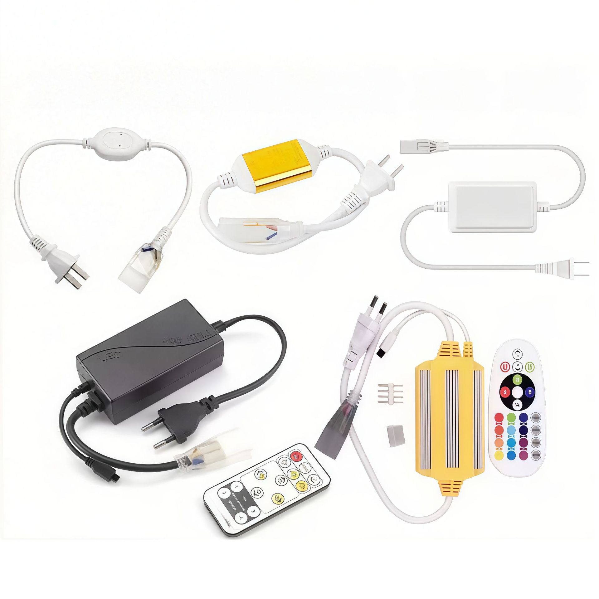 LED Color-changing strip-shaped power adapter Color-changing strip-shaped power adapter 2835 220v full figure