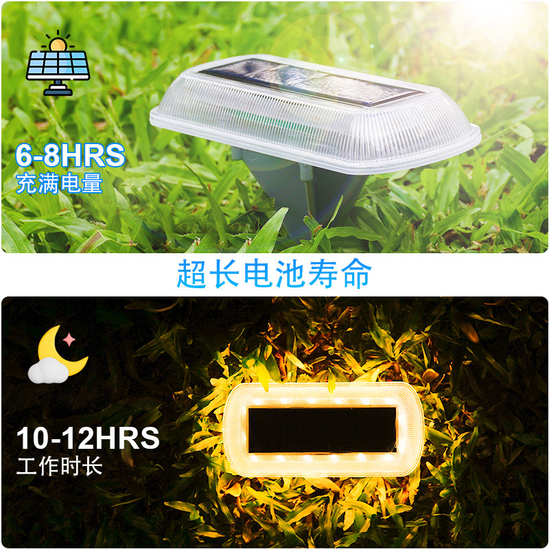 Wholesale of cross-border solar ground lights, outdoor waterproof garden lights, garden steps and walkways, led long strip ground lights Specification drawing