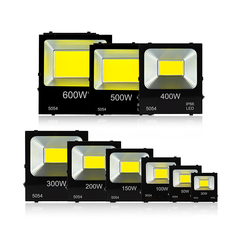 led floodlights, outdoor waterproof lighting fixtures, high-lumen 50W and 100W floodlights, construction site lights, black diamond floodlights Item Picture