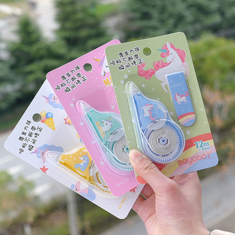 YB-8003 高品质常规款修正带足12米赠送书签 超薄膜PET透明膜好用不断带 学生专用 工厂直销详情1