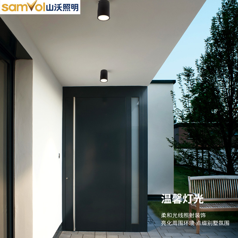 Outdoor waterproof downlight, exposed outdoor ceiling, storefront, embedded balcony, corridor, floodlight, strong light details Picture