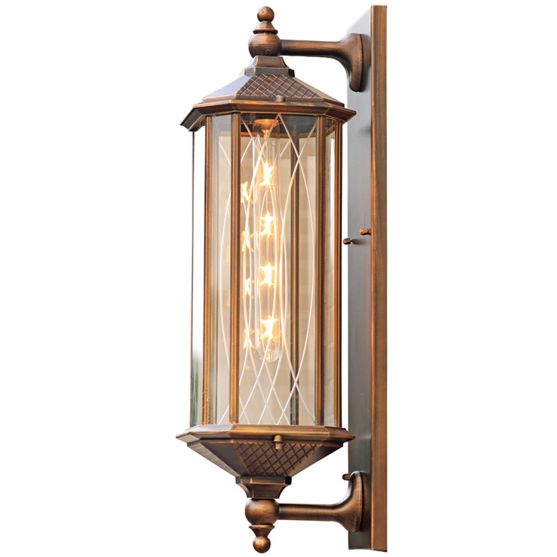 Gate wall lamps, outdoor waterproof Chinese-style courtyard balcony wall lamps, garden villa corridor LED terrace retro wall lamps Item Picture