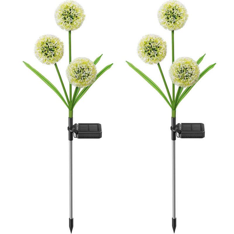 Solar lawn lights, LED dandelion lights, outdoor waterproof courtyard garden grass decorative lights, ground plug-in landscape lights Item Picture