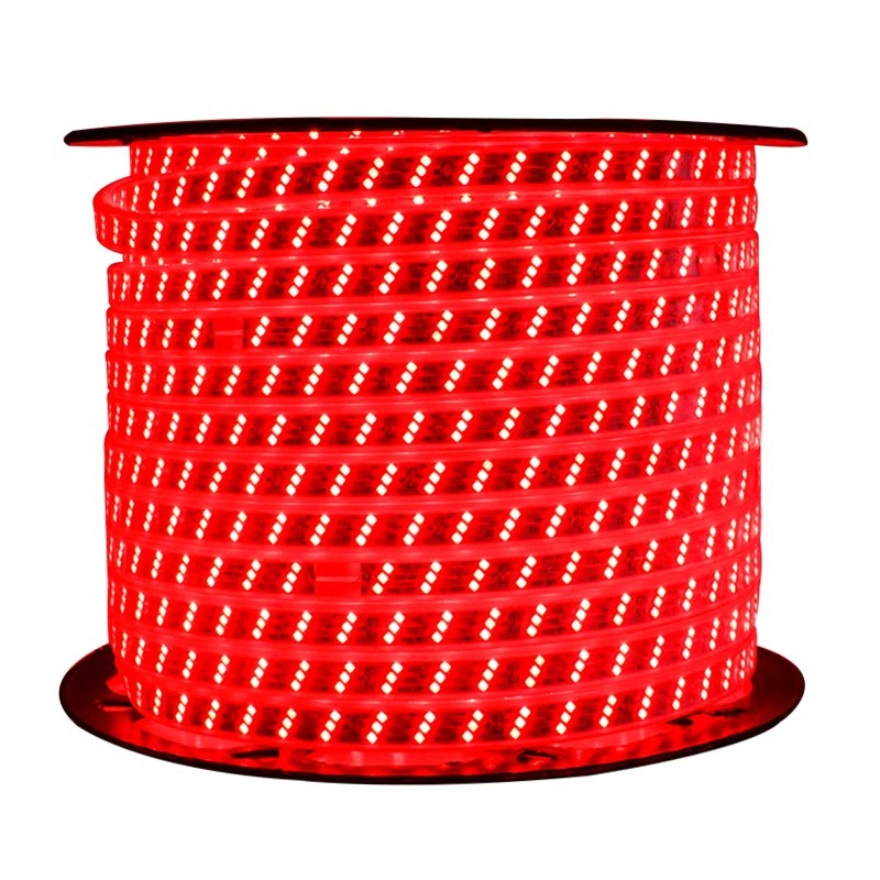 Red led light strip outdoor waterproofing project, KTV warning, ultra-bright exterior wall decoration, 220V, 24V, 36V long strip lights Item Picture
