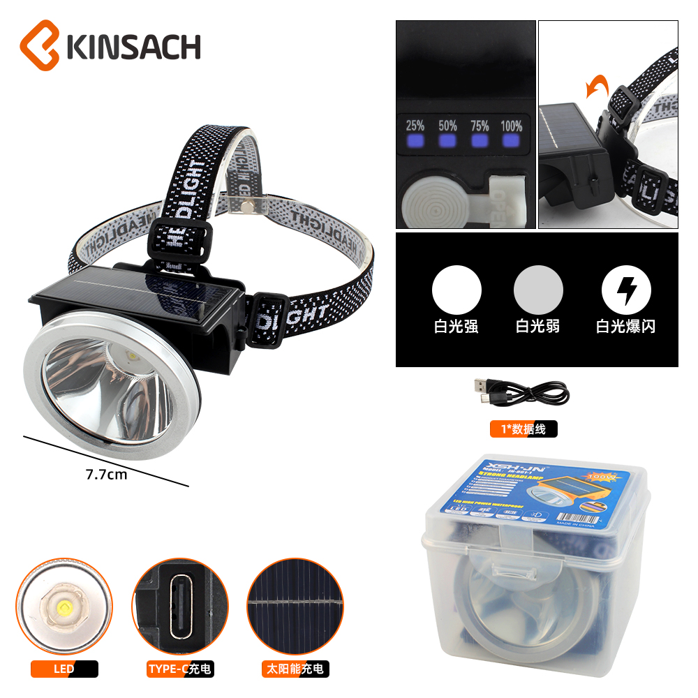KINSACH Star Source TYPE-C Solar Charging Sensor Headlamp details Picture
