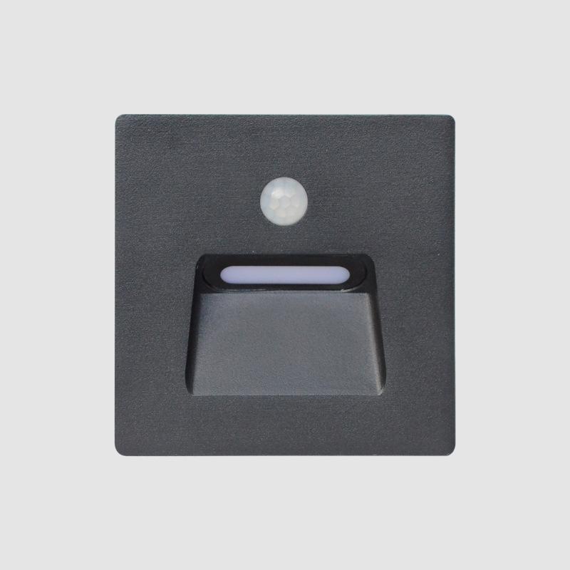 Outdoor 2386 gradually brightening and dimming sensor floor light, waterproof 86-type step light, staircase and corridor night light led Item Picture