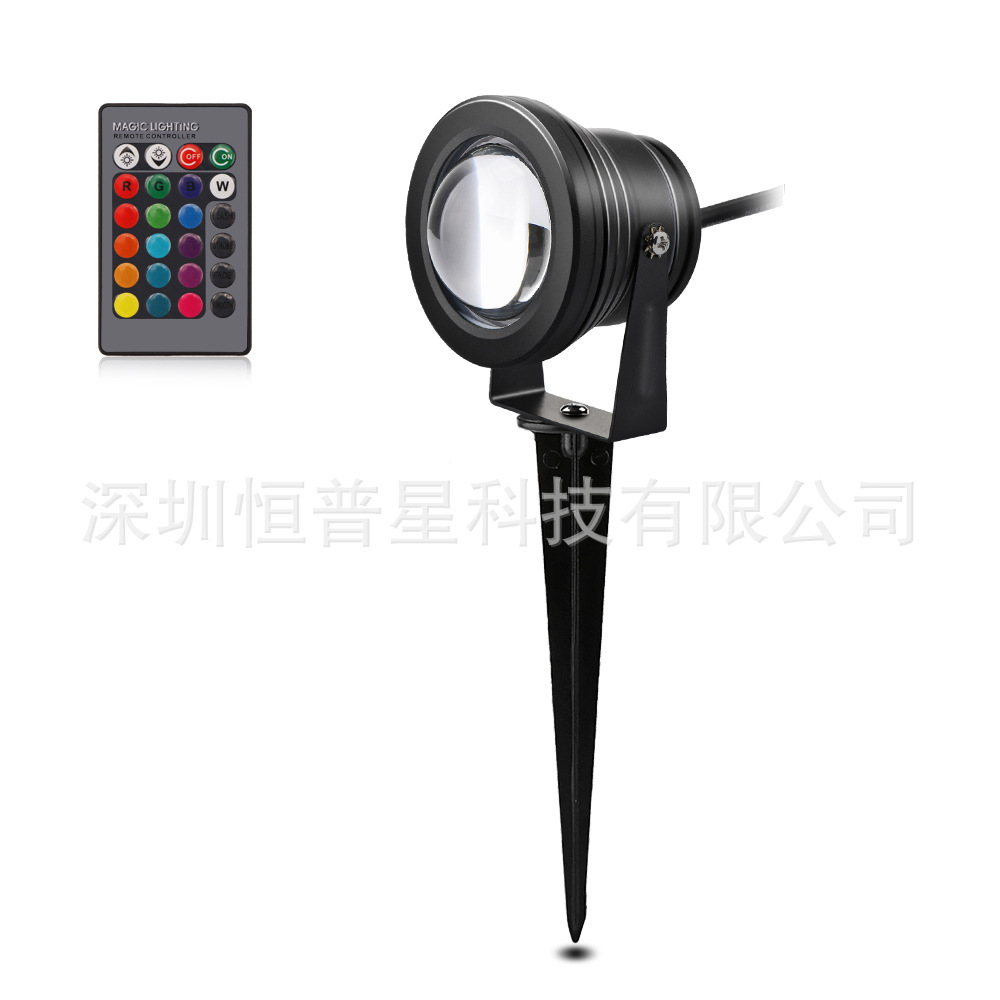 RGB underwater light, seven-color fish tank light, led fountain light, 24-key remote control color-changing underwater light, 10W waterproof landscape light Application Scenario