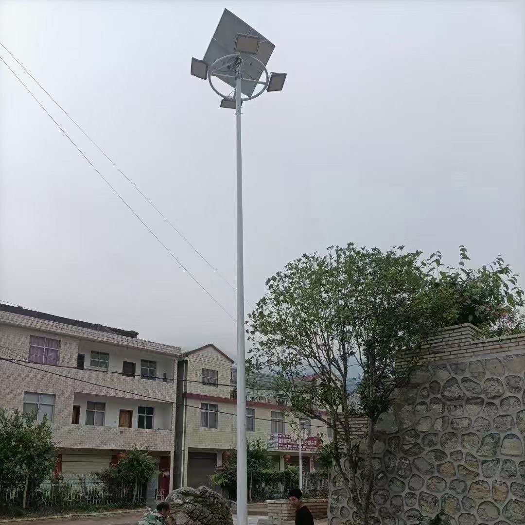Factory direct sales of outdoor waterproof square basketball court, gymnasium, football field, port medium pole lights, solar sports field lights Specification drawing