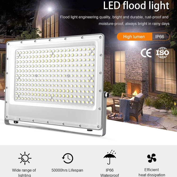 led floodlights, outdoor lighting floodlights, engineering outdoor waterproofing, construction site industrial storefront sign floodlights Specification drawing
