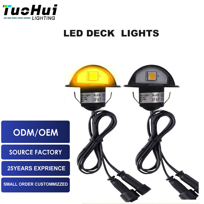 Us-grade black half-moon led deck lights, garden walkway corridor buried lights, starlight lights, courtyard lights, cross-border direct supply full figure