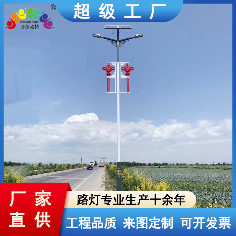 6-meter wind-solar hybrid solar street lamp for rural revitalization integrated solar street lamp manufacturer wholesale and customization Specification drawing