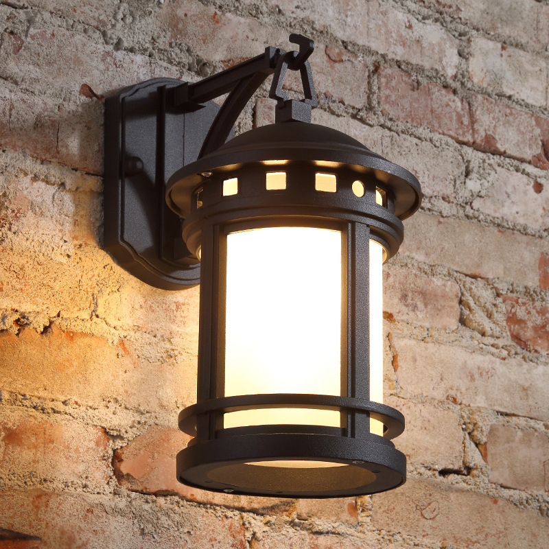 Cross-border LED new Chinese-style outdoor wall lamps, waterproof courtyard lamps, villa entrance, exterior walls, balconies, retro outdoor lamps details Picture