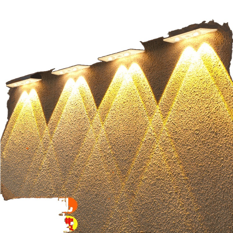 Factory direct sales and wholesale of solar outdoor garden lights, household fence wall lights, outdoor landscape waterproof wall-washing lights Item Picture