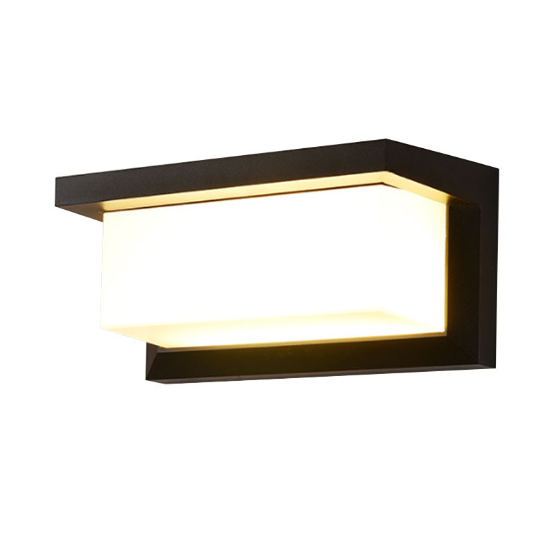 New ABS injection-molded rectangular wall lamp, new wall lamp, Nordic style simple and light luxury plastic bedroom bedside lamp Item Picture