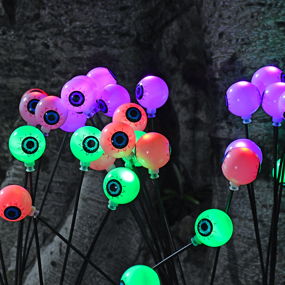 Cross-border solar Halloween Ghost eye lights, outdoor courtyard festival atmosphere party decorative lights, firefly eye lights details Picture