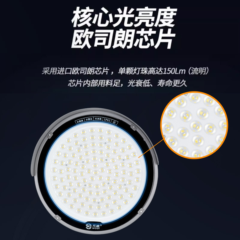Outdoor ultra-bright long-range focused led tower crane light, special lighting spotlight for construction projects, waterproof high-transparency searchlight Specification drawing
