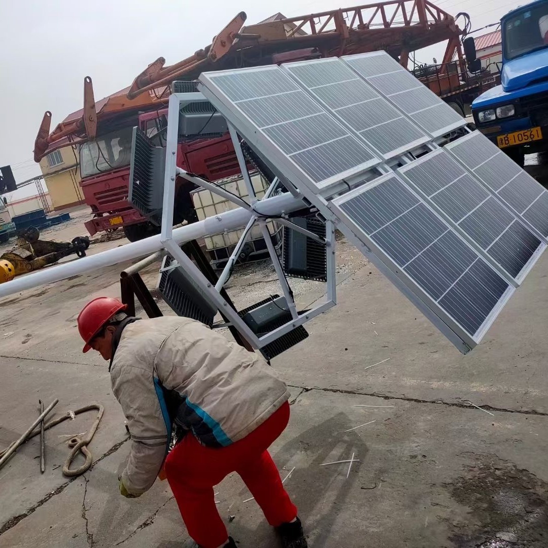 Factory direct sales of outdoor waterproof square basketball court, gymnasium, football field, port medium pole lights, solar sports field lights full figure