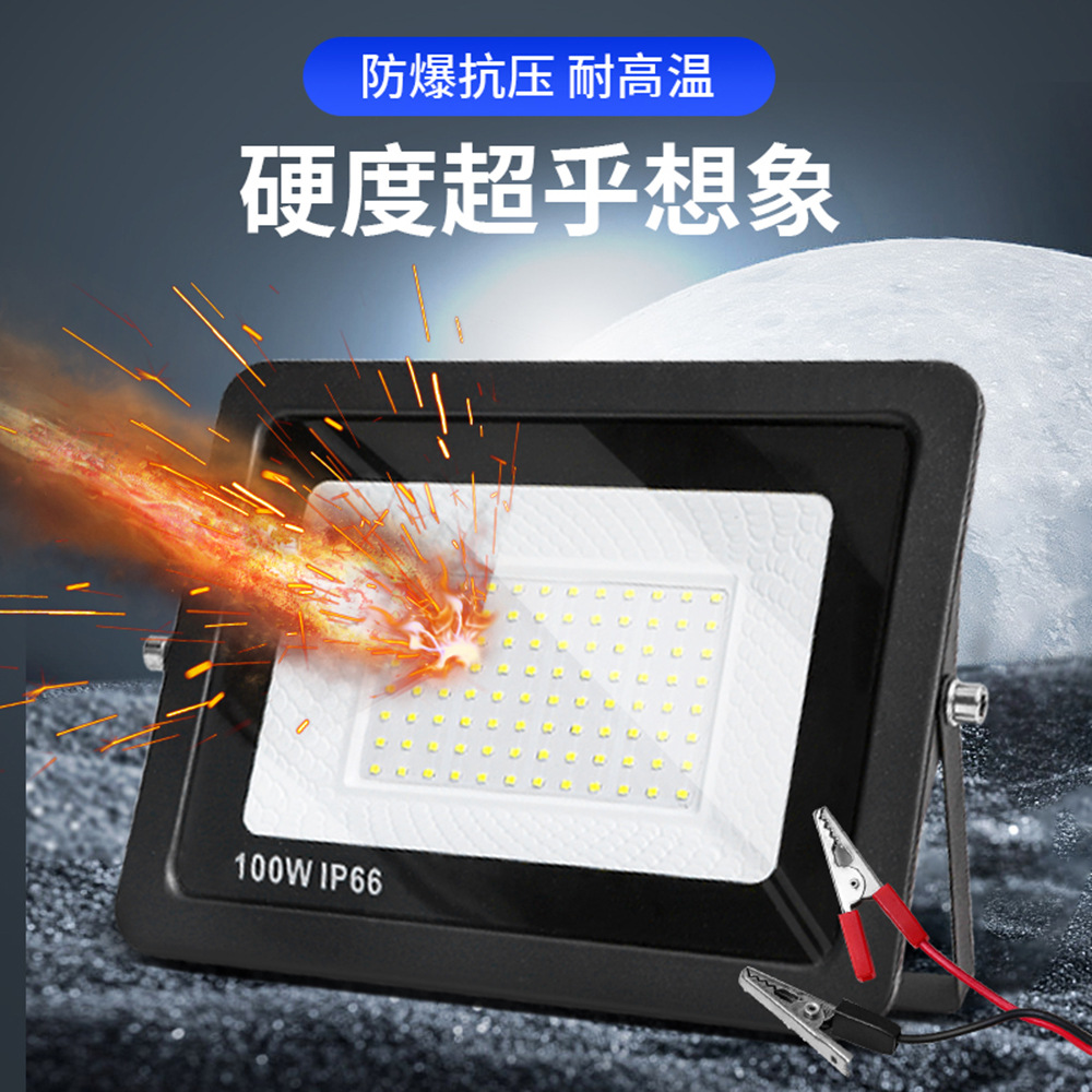 Street stall low-voltage floodlight, outdoor waterproof battery, night market street stall, Marine outdoor light, 12-85V DC lighting lamp Application Scenario