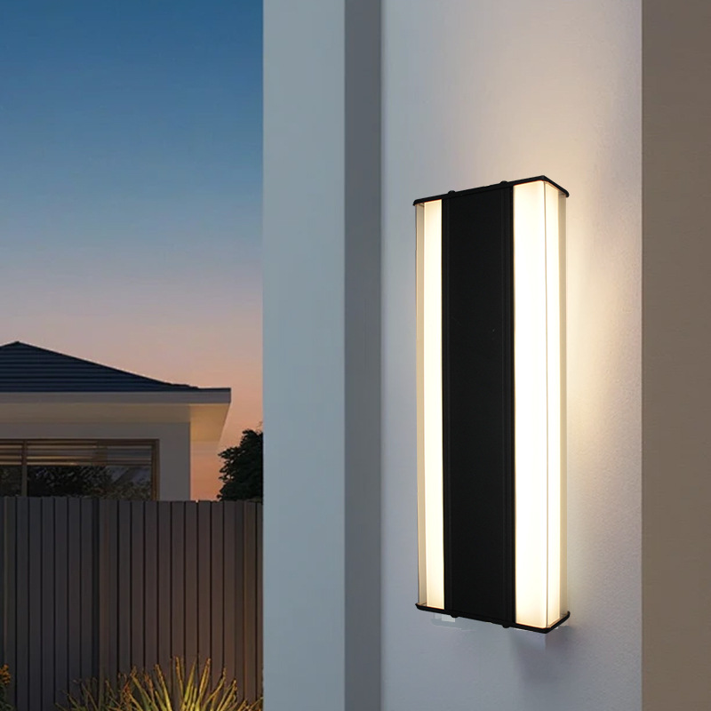 Outdoor waterproof LED long strip wall lamp, villa courtyard entrance door column top and bottom spotlights, outdoor wall lamp Specification drawing