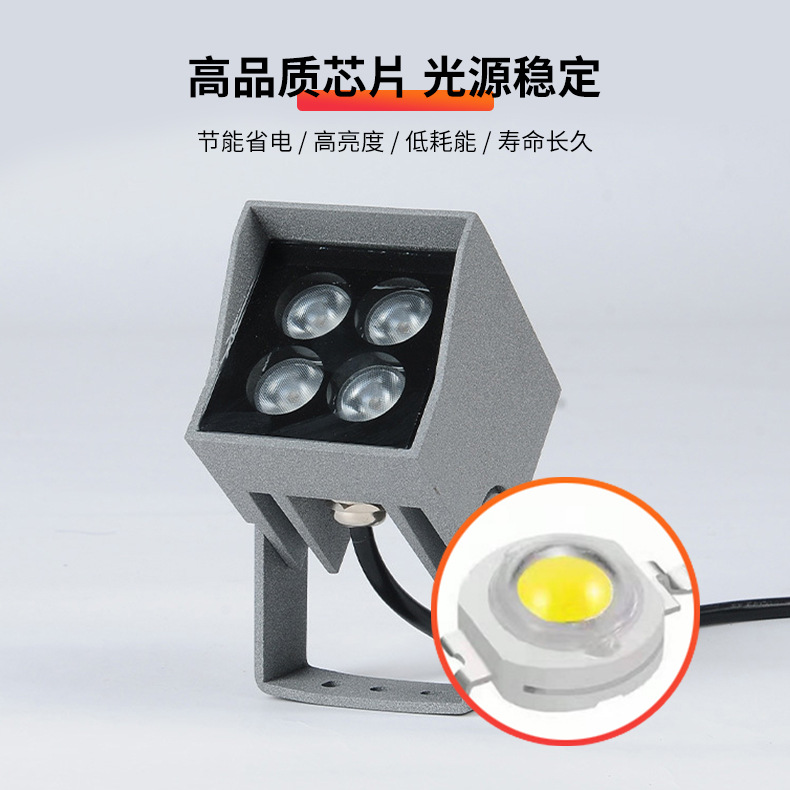LED floodlights, floor-mounted lighting fixtures, outdoor waterproof high-power floodlights, spotlights, advertising waterproof lights Application Scenario